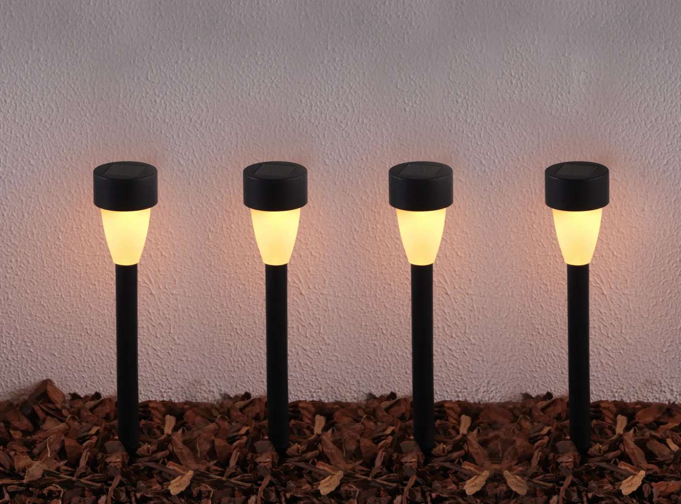 Fakkel med solceller – Sæt med 4 stk.