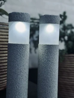 Fakkel med solceller Stone look – Sæt med 2 stk