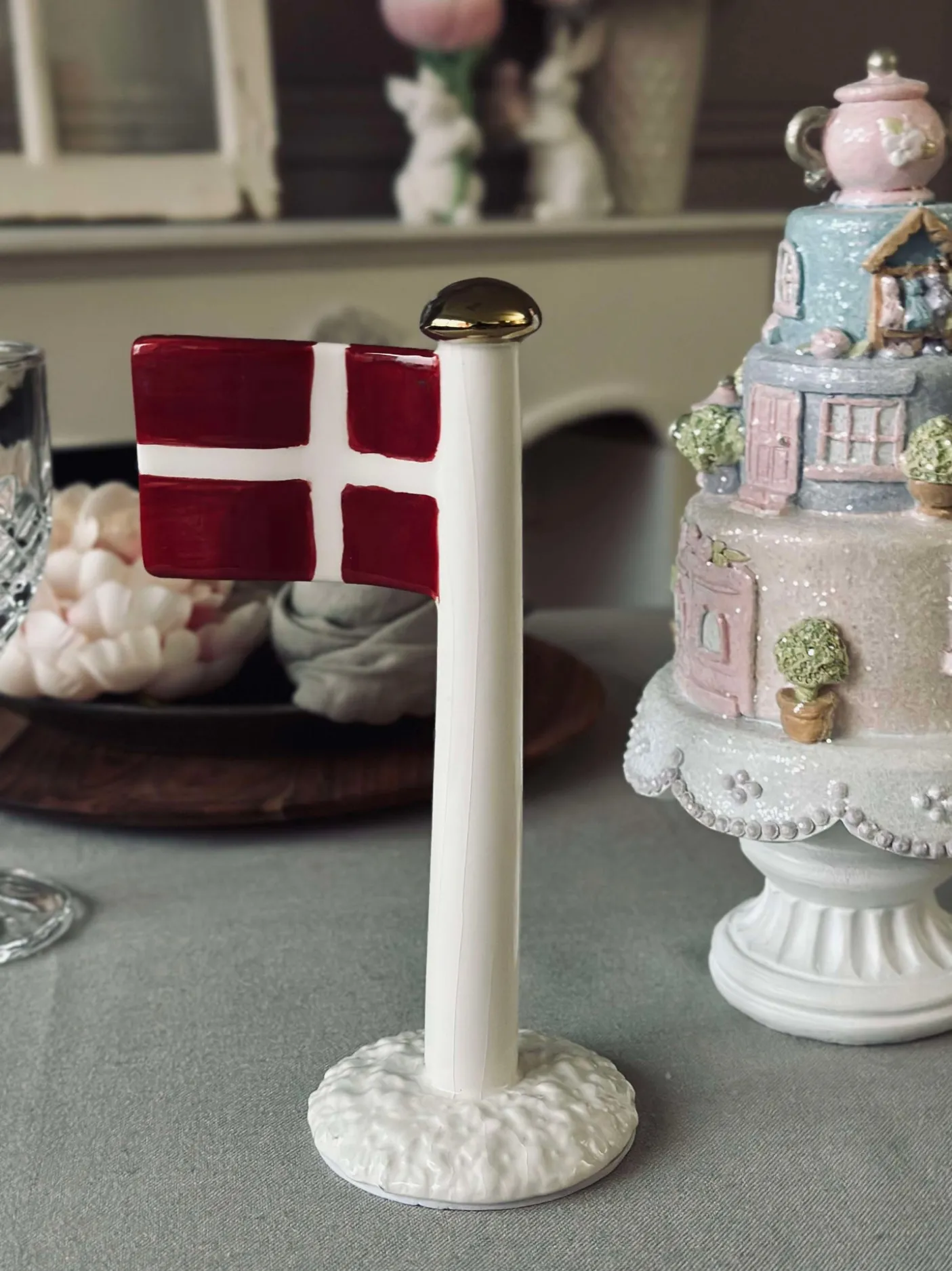 Flag keramik – Dannebrog