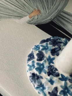 Flag keramik – Dannebrog m. blå fod