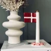 Flag keramik – Dannebrog m. Rosa fod