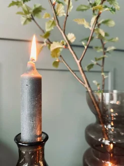 Flaskelys 15 cm - 2 stk Rustik Grå