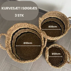 Fletkurve i søgræs med striber - Sæt 3 stk