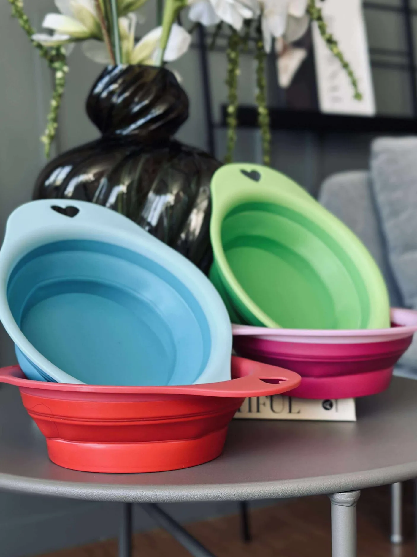 Foldbar Hundeskål - Colormix