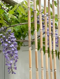 Forhæng i Bambus Natur - 90x180cm