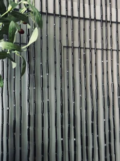 Forhæng i Bambus Sort - 90x180