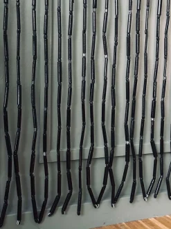 Forhæng i Bambus Sort - 90x180