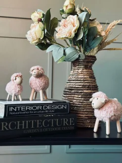 Får i træ med pels - Rosa