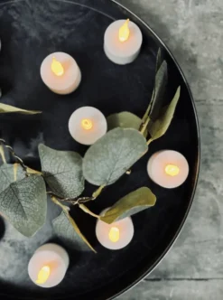 Fyrfadslys med led - 24 stk. med timerfunktion