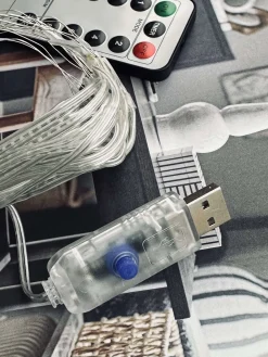 Gardinlys 3 x 3 meter med fjernbetjening