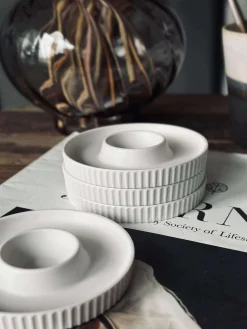 Æggebægre Melamin Hvid - 4 stk.