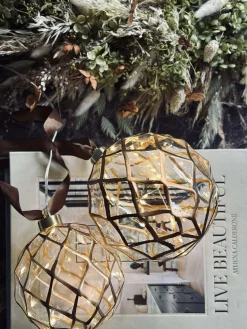 Glas ophæng med lys - Flere størrelser