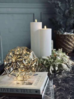 Glas ophæng med lys - Flere størrelser