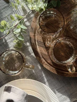 Glaskopper med riller - 4 stk.