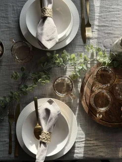 Glaskopper med riller - 4 stk.