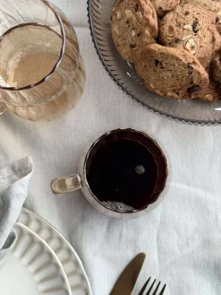 Glaskopper med riller - 4 stk.