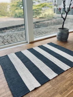 Gulvtæppe i Bomuld - 60x90cm koks / natur