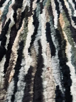 Gulvtæppe i lammeskind - Mørke nuancer