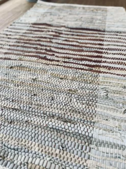 Gulvtæppe i læder - 60x90 Natur / Brun