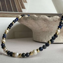 Halskæde Lilja - med ægte ferskvandsperler