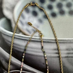 Halskæde Alina 18k forgyldt Vandfast