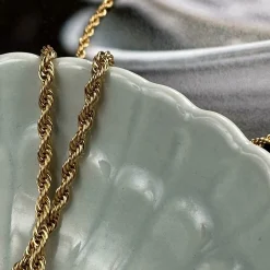 Halskæde Alina 18k forgyldt Vandfast