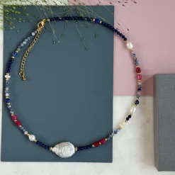 Halskæde Annika med ferskvandperler