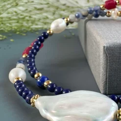 Halskæde Annika med ferskvandperler