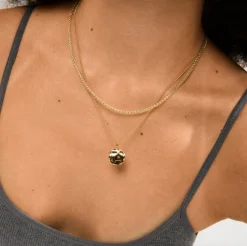 Halskæde DECLAN 2-i-ét sæt - Forgyldt