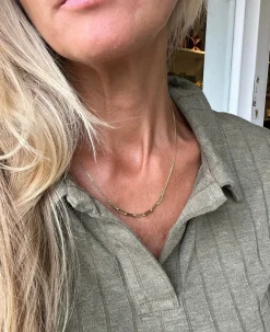 Halskæde Emma 18K forgyldt