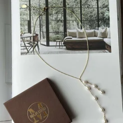 Halskæde EMMY - Y-kæde med ferskvandsperler