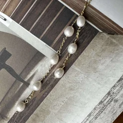 Halskæde EMMY - Y-kæde med ferskvandsperler