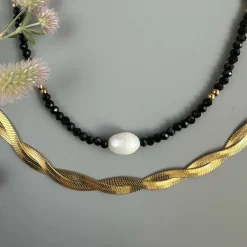 Halskæde Faith 18k forgyldt – Vandfast