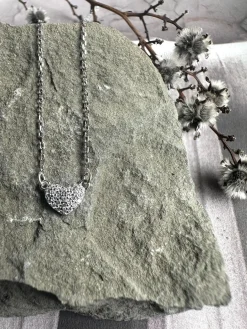 Halskæde Irina Sterling Silver - Hjerte m. Zirkoner