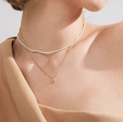 Halskæde 2-i-ét sæt - Forgyldt