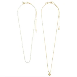 Halskæde 2-i-ét sæt - Forgyldt