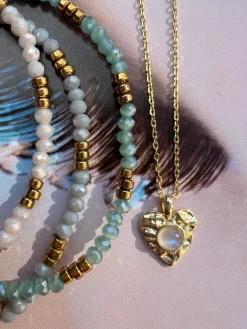 Halskæde Kiki - Sterling sølv m. Månesten