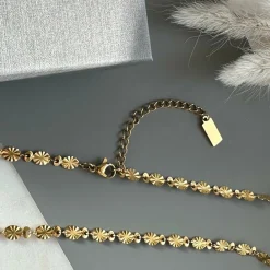 Halskæde Liva forgyldt