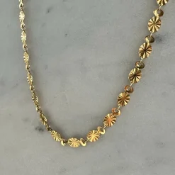 Halskæde Liva forgyldt