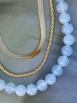 Halskæde Mary Ice blue