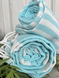 Hammam håndklæde - BLUE MIX Økotex