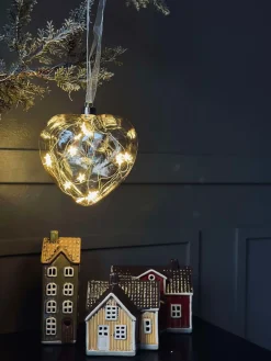 Hjerteophæng med lys