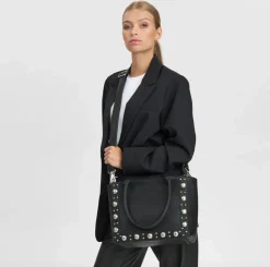 Håndtaske med nitter