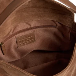 Håndtaske Ruskind cognac