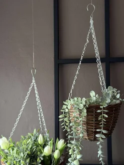 Hængepotte i pil - sæt med 2 stk