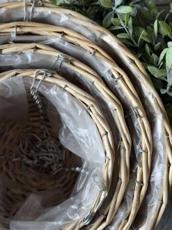 Hængepotte i pil - Sæt med 4stk