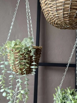 Hængepotte i pil - Sæt med 4stk