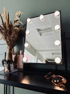 Hollywood Makeup spejl med lys - Black