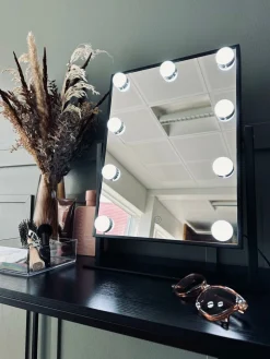 Hollywood Makeup spejl med lys - Black