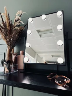Hollywood Makeup spejl med lys - Black
